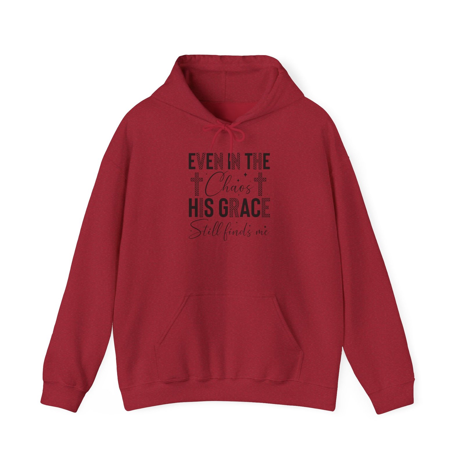 Faith Hoodie — "Even in the Chaos His Grace Still Finds Me" Christian Pullover - Image 29