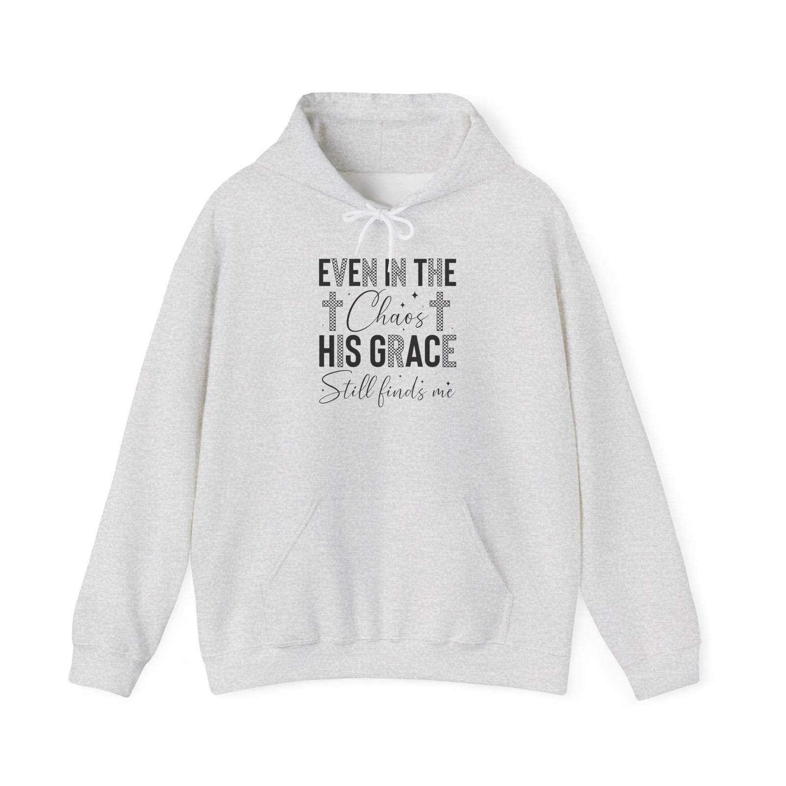 Faith Hoodie — "Even in the Chaos His Grace Still Finds Me" Christian Pullover - Image 5