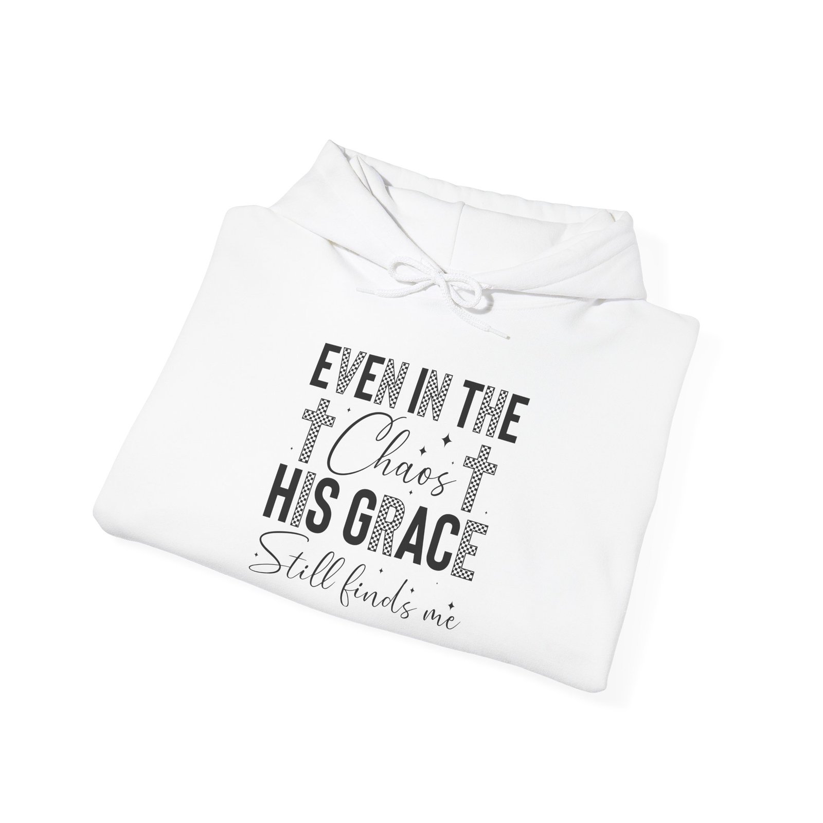 Faith Hoodie — "Even in the Chaos His Grace Still Finds Me" Christian Pullover - Image 4